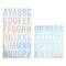 12 Packs: 62 ct. (744 total) Iron-On Holographic San Serif Alphabet by Make Market®